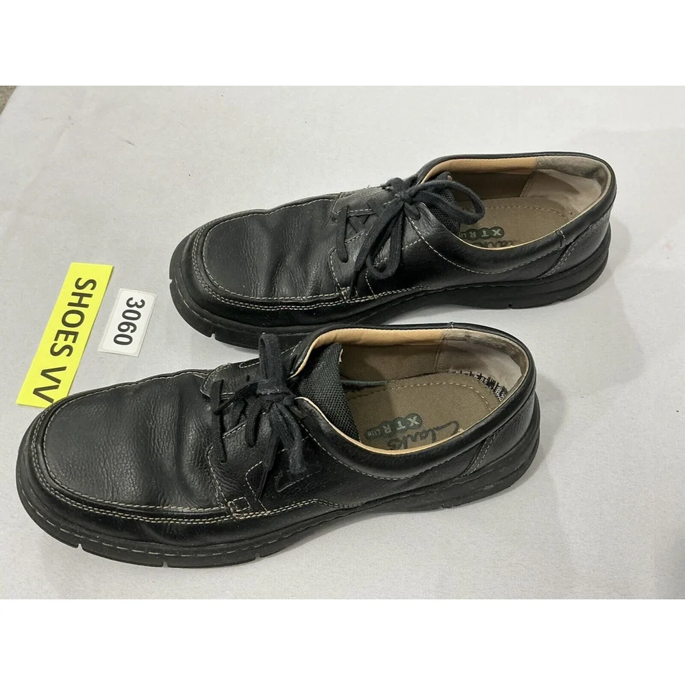 Men’s Clarks XTR Lite Size 11.5 M Black Leather Lace Up Oxford Shoes